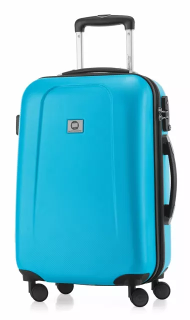 Hauptstadtkoffer Wedding - 42 l Handgepäck Koffer Trolley Bordcase cyanblau matt