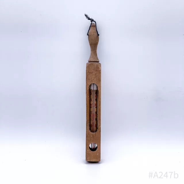 Vintage Holzthermometer Thermometer aus Holz Analog | Nostalgie 25cm