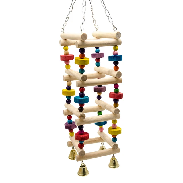 Vogelschaukel Spielzeug Papagei Sitzstangen Hängend Chew Ladder Pet Vogelkäfig