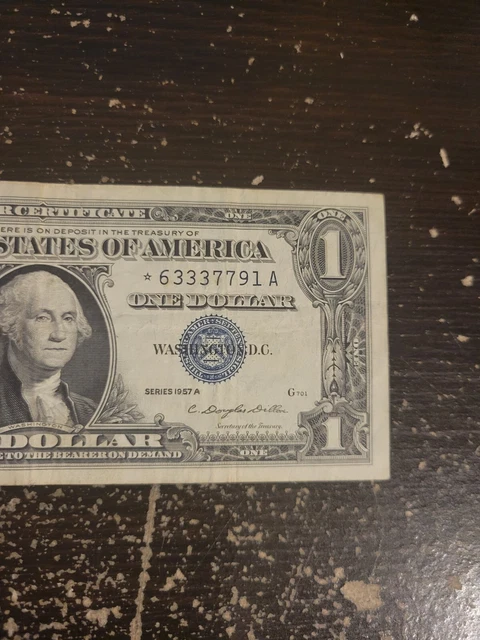 ERROR Replacement *Star* 1957-A $1 Silver Certificate Note - *63337791A