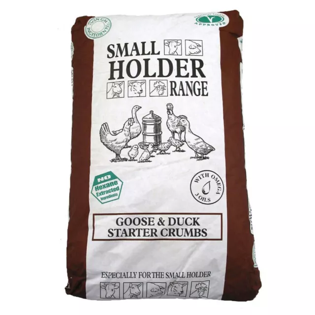 DUCK / GOOSE FEED - Small Holder Range Goose & Duck Starter Crumbs 20kg