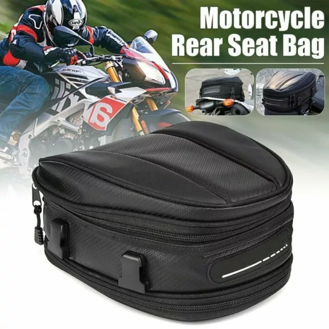 Waterproof Motorcycle Touring Rear Pillion Seat Tail Bag Luggage Expandable AU