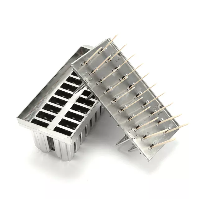 Durable Stainless Steel DIY Ice Lolly Popsicle Molds Ice Cream Sticks 20pcs Durable Stainless Steel DIY Ice Lolly Popsicle Molds Ice Cream Sticks 20pcs