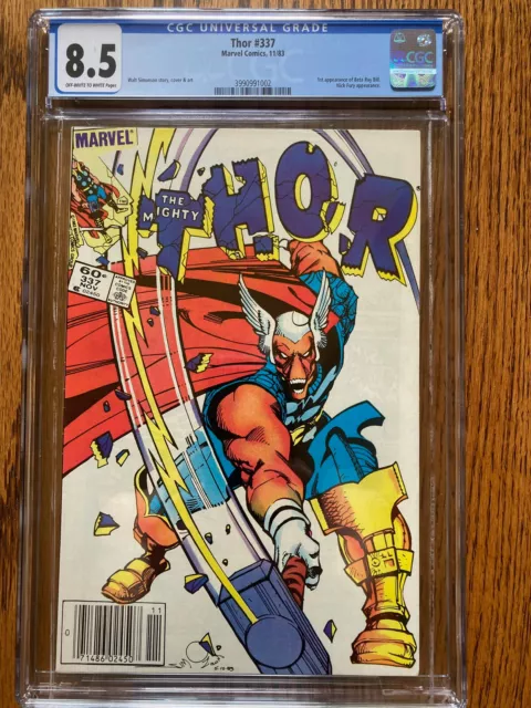 The Mighty Thor 337:  First Appearance Of Beta-Ray Bill. CGC: 8.5