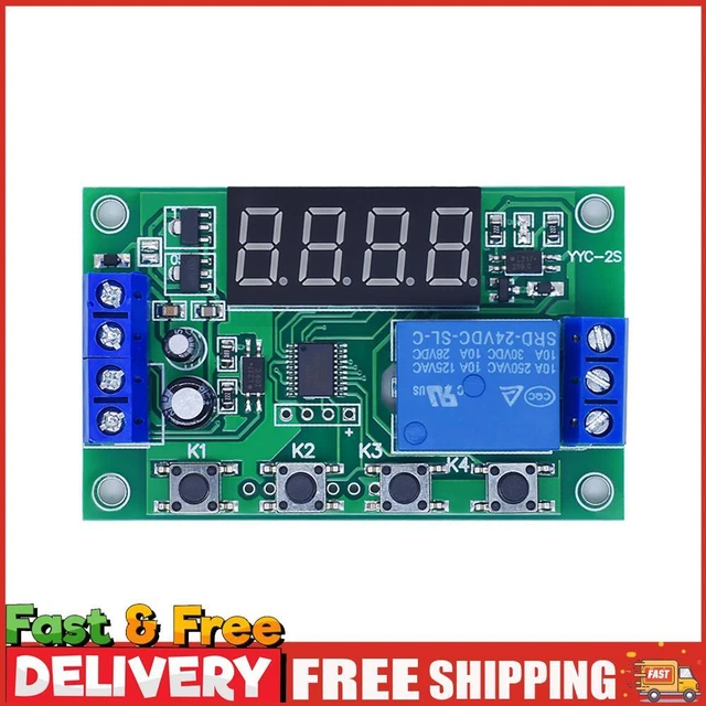 DC5/12/24V CYCLE TIMER Programmable Relay Module Timer Relay with LED ...