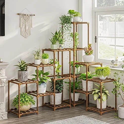 Plant Stand Indoor Corner Plant Shelf Outdoor Flower Shelves Combo Corner