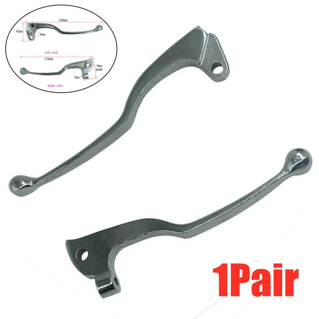 2PCS Aluminum Alloy 8MM Aperture Motorcycle Handle Front Brake Lever With Clutch