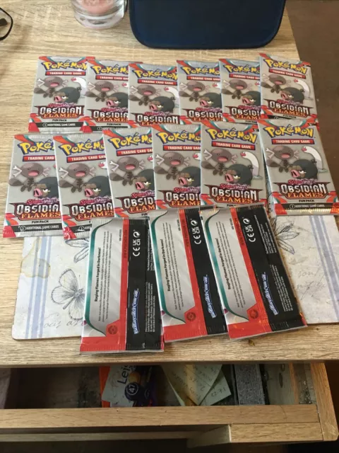 Restposten von 15 neuen versiegelten Pokémon 3 Sammelspiel Kartenpaket - Obsidian Flames