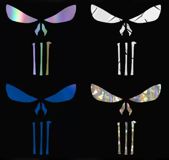 Skull Sticker - Skull Eyes Decal - Select Chrome Color And Size