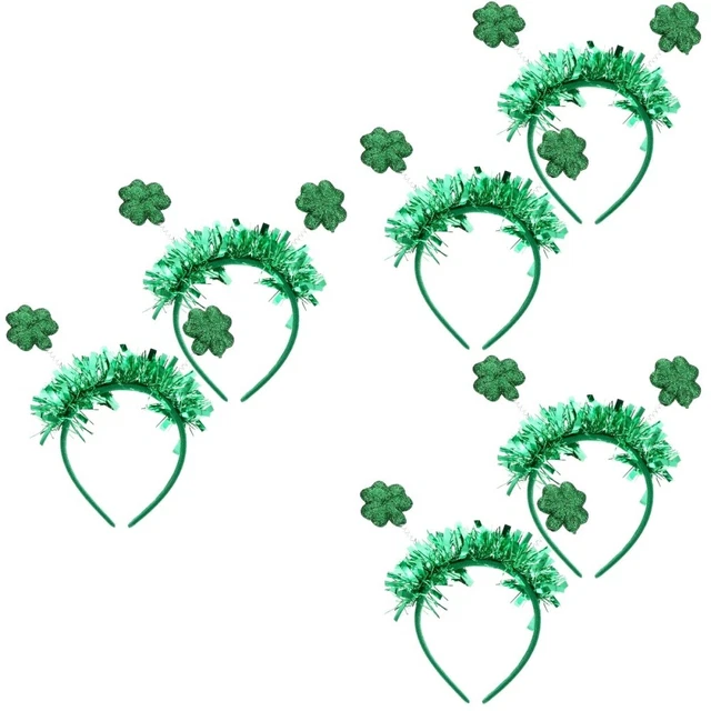 6 pz gioielli per capelli giorno di San Patrizio accessori festa pneumatici per capelli foto fascia per fronte