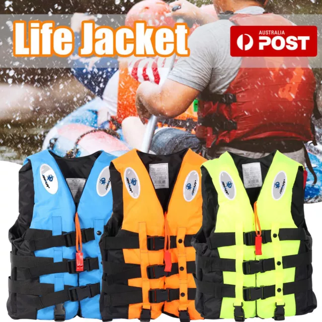 Adults Kids Life Jackets Water Sport Vest Kayak Ski Buoyancy Aid Sailing Boating