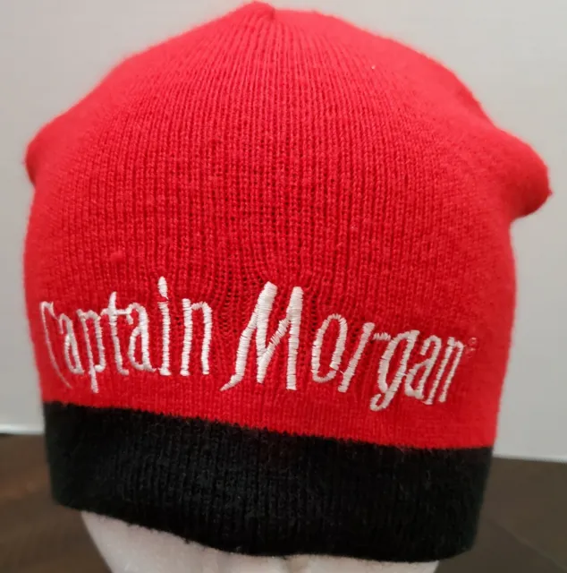 Captain Morgan Beanie Hat Adult One Size Red