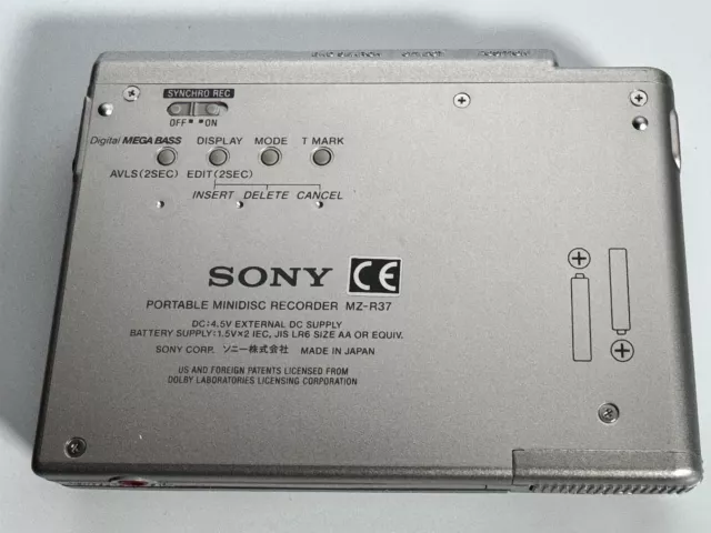 Walkman MD mini reproductor de discos portátil Sony MZ-R37 3