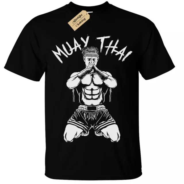 MUAY THAI Mens T-Shirt S-5XL SCREEN PRINTED MMA Kick Boxing Training Top