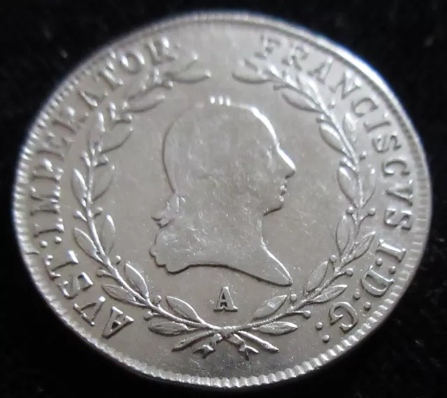 Mds Österreich Austria Kaiserreich 20 Kreuzer 1815 A "Franz I.", Silber  #R
