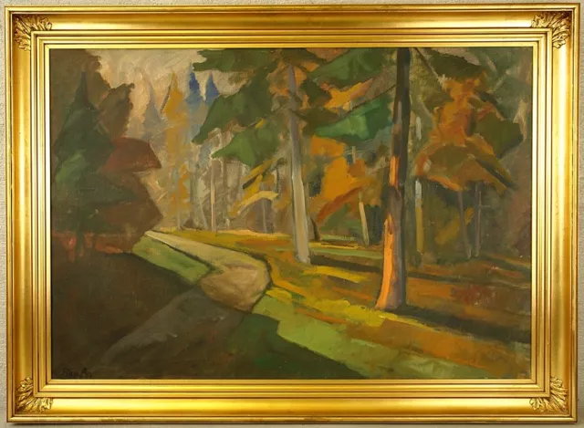 Expressionist Finn Andersen (1909-1987) » Herbstwald « 110x80 cm