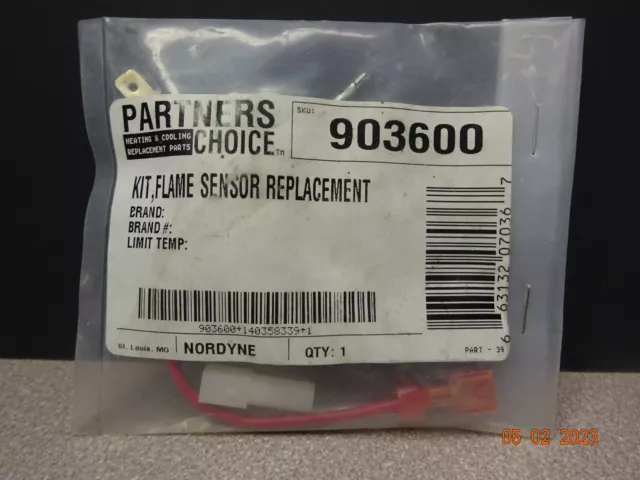 FACTORY OEM PART 903600 Nordyne Flame Sensor Rod Replaces 632396