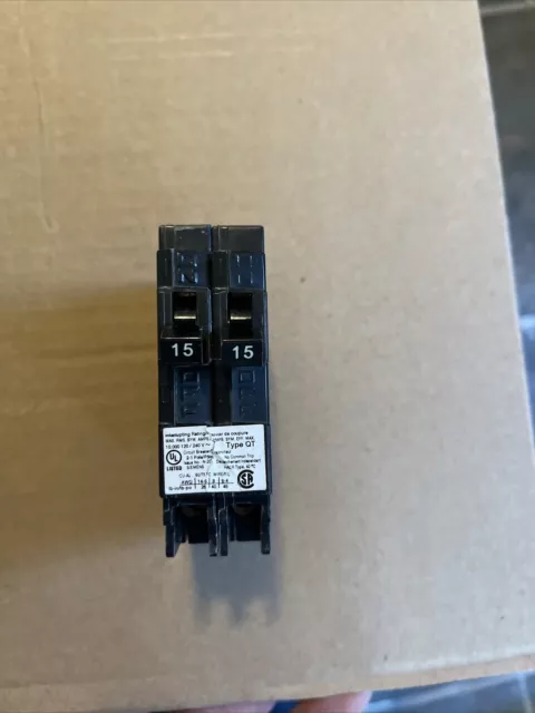 Siemens Q1515NC Two 15-Amp Single Pole 120-Volt Non-Current Limiting Circuit Bre