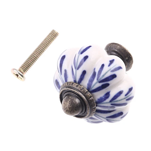 Pumpkin Ceramic Knob Pulls Door Pulls Drawer Cabinet Wardrobe Handles Hardware 3