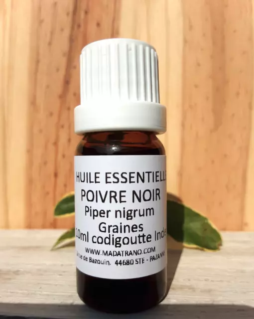 Huile Essentielle Poivre Noir 10ml pure naturelle