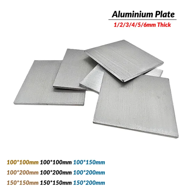 Aluminium Sheet Plate 1mm/2/3/4/5/6mm Thick Metal Aluminium Plate Multiple Sizes