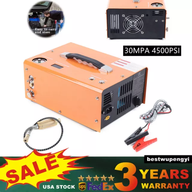 30MPA 4500PSI High Pressure Air Compressor Pump Auto Stop For Airgun  12V NEW