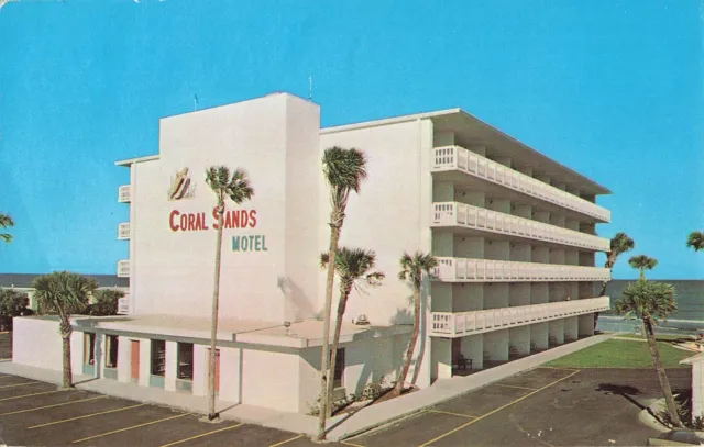 Vintage Postcard Exterior View Coral Sands Motel Ormond Beach Florida 1977
