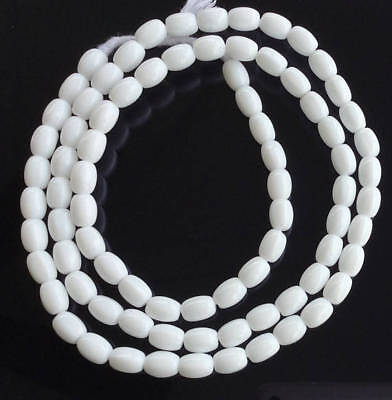 Vintage Opaque White Czech Bohemian Glass African Trade Beads