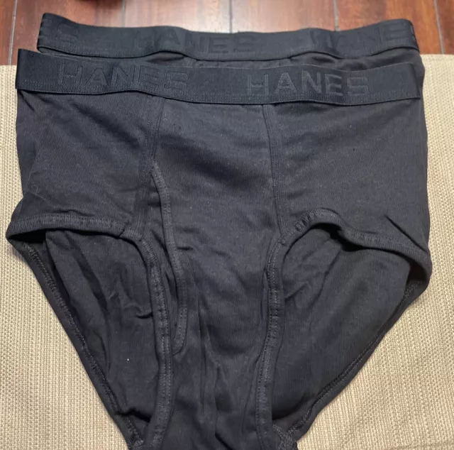 Hanes Halloween Black On Black Briefs  Mens Large  2 For 1 Our Most Comfortable