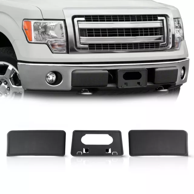 FRONT BUMPER LICENSE Plate Bracket & Guards Pads Cap For 20092014 Ford