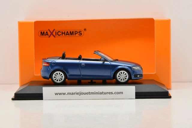Modèle Réduit Norev Audi A4 Cabriolet 3.0L 2006 Bleu Métal - échelle 1/43, Occasion Très Bon état