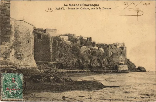 CPA AK MOROCCO RABAT Pointe des Oudaya, Customs View (38918)