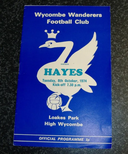Wycombe Wanderers v Hayes 1974/75