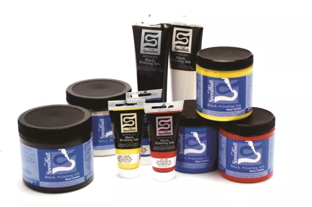 Speedball Water Soluble Block Printing Ink  Choose Size/Colour for lino/softcut