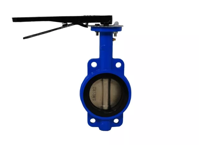 8" Wafer Style Butterfly Valve- Ductile Iron Body/Disc W/ Buna Seat