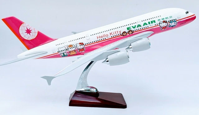 Hello Kitty Modello Grande Eva Air A380 Aereo Airbus Edizione Speciale 45 cm