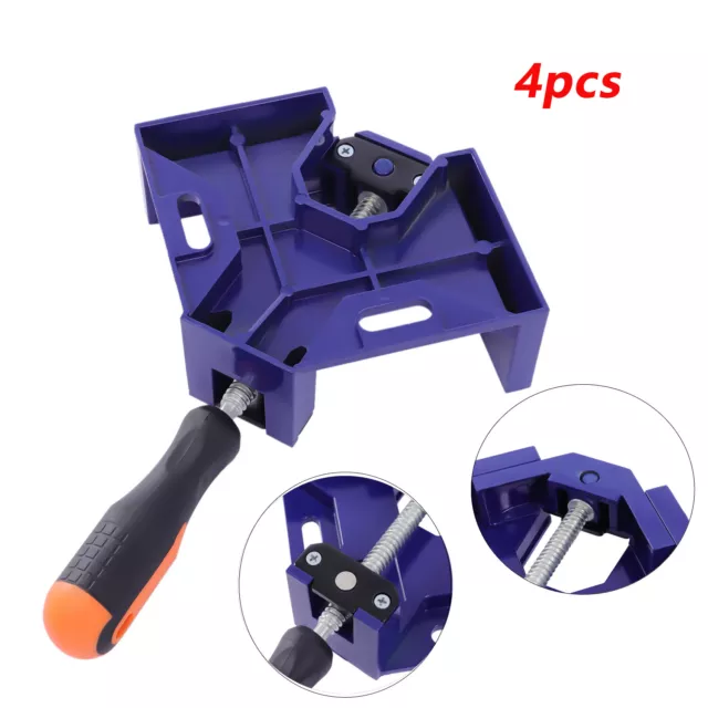 4Pcs Blue Clamp Tools 90° Right Angle Corner Clamps DIY Corner Clamping Tool Set