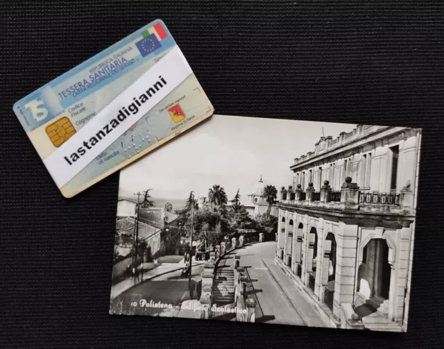 POLISTENA 1966 Cartolina EDIFICIO SCOLASTICO Reggio Calabria Collezione Privata