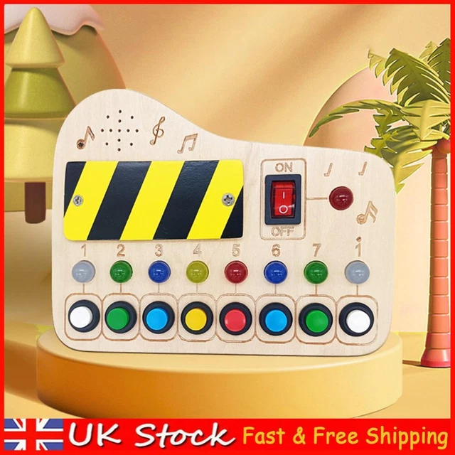 Kids Screwdriver Tool Set Wooden Board Funny with LED Light Switch Kids Gift