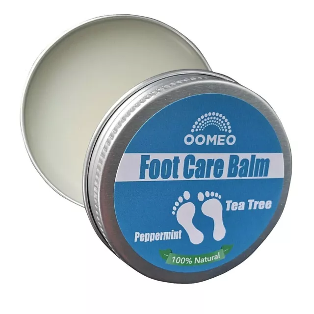Foot Balm Cream Cracked Heels Care Tea Tree Peppermint 30ml OOMEO