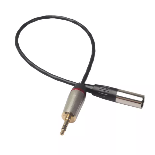 Mini 3.5mm Male to XLR Male Cable 3Pin Microphone Camera Stereo Line 0.3m