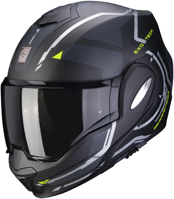 HELMET MODULAR MOTORCYCLE Scorpion Exo Tech Square Yellow XS Reversible
