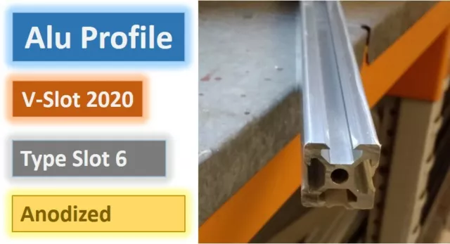 2020 Aluminium Extrusion Profile - V-Slot 6 -  V Slot 2020- 3D Printer & CNC