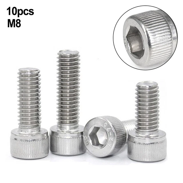 Vis à Tête Cylindrique Hexagonale Creuse (DIN912) En Acier Inoxydable 316 - Filetage Partiel, Tailles M5 à M12