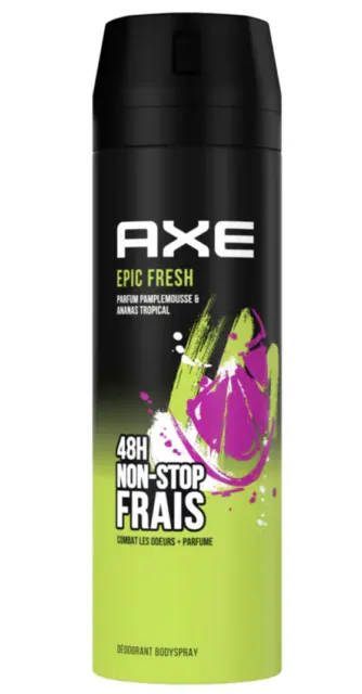 LOT DE 3 déodorants grand format AXE Epic fresh homme ( 200ml x 3)