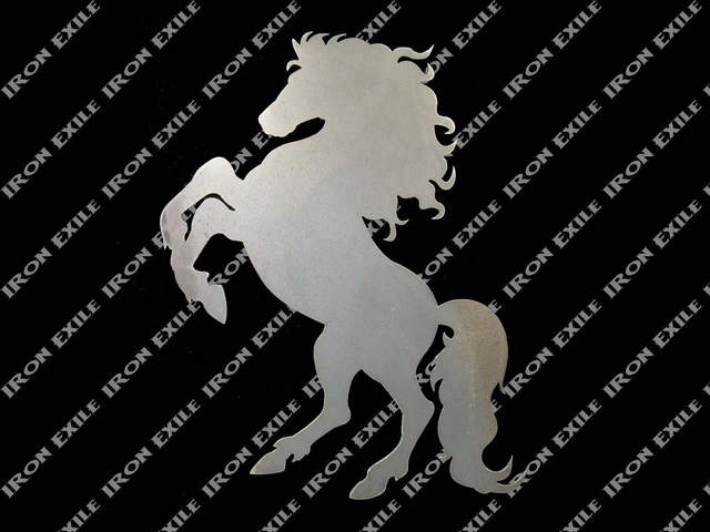 Horse Rearing Stallion Equine Farm Ranch Barn Western Metal Wall Art Gift Idea