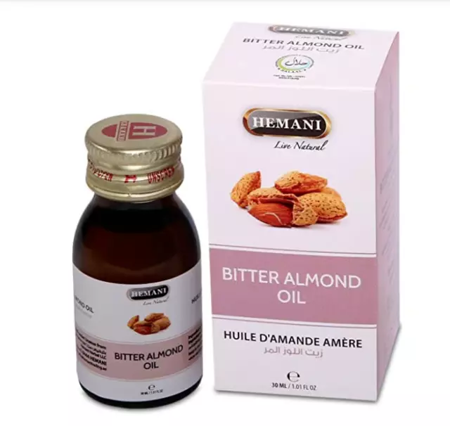 2 uds aceite de almendras amargas Hemani 30 ml زيت اللوز المر