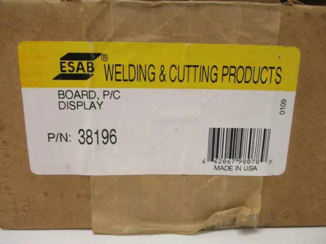 Esab 38196, Board, Pc Display, New, Unopened, For Welding Shop