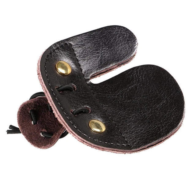 gant de  à l'arc protéger les doigts garde onglet double couche en cuir