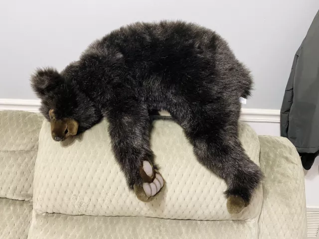 Hansa Toy International Realistic Sleeping Brown Bear Cub Plush